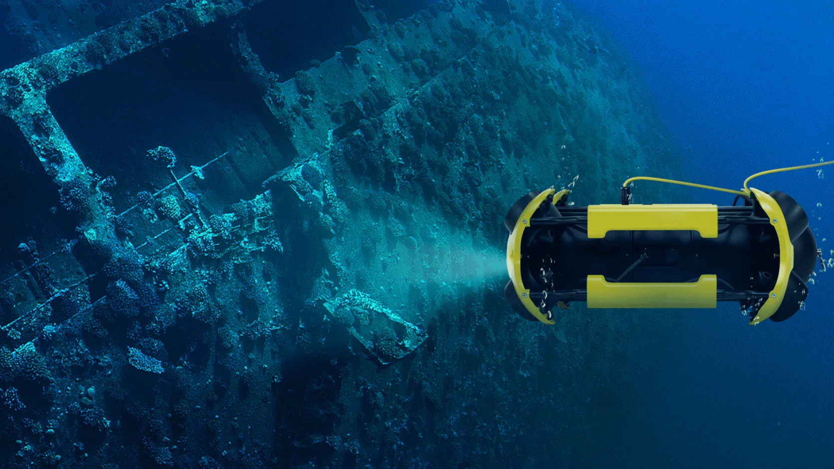 ROV omnidireccional con ocho propulsores vectoriales